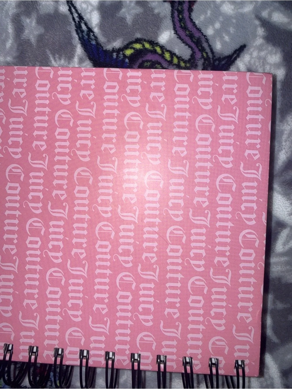 Juicy Couture Pink Spiral Journal with Gold & Pink Heart Pens